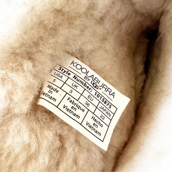 Koolaburra by UGG 9” Shearling Boots Size 5 Tan Suede Bow Details Warm Cozy Boot - Picture 4 of 11